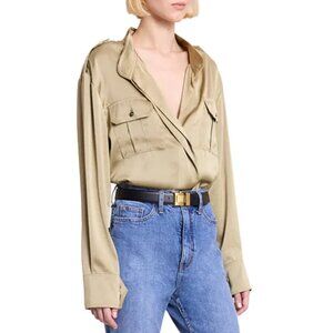 A.L.C. Oakley Satin Safari Blouse NWT 2